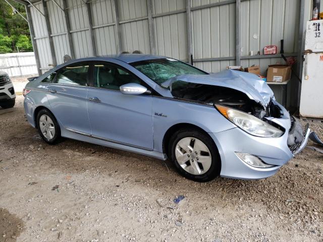 KMHEC4A47BA005808 - 2011 HYUNDAI SONATA HYBRID BLUE photo 4