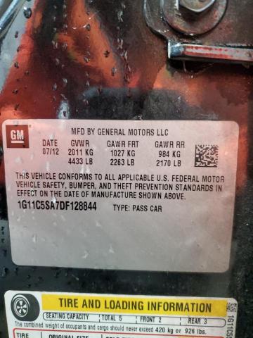 1G11C5SA7DF128844 - 2013 CHEVROLET MALIBU 1LT BLACK photo 12