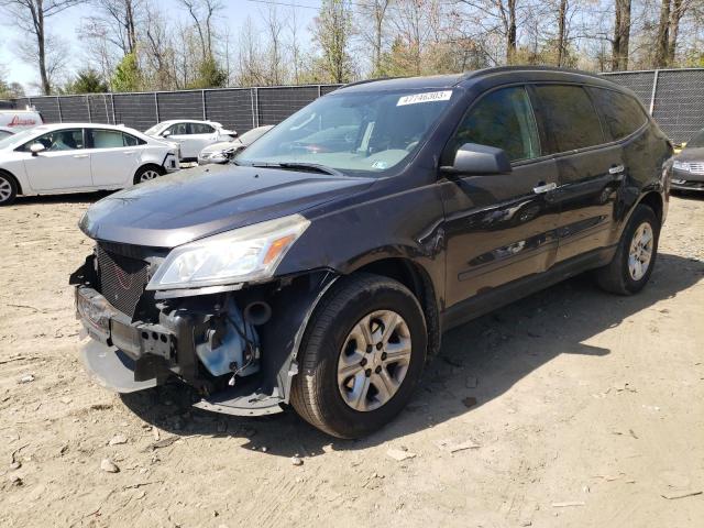 1GNKVFED7EJ350436 - 2014 CHEVROLET TRAVERSE LS GRAY photo 1