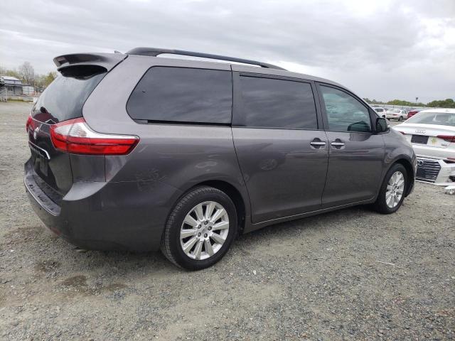 5TDYK3DC3FS593961 - 2015 TOYOTA SIENNA XLE GRAY photo 3