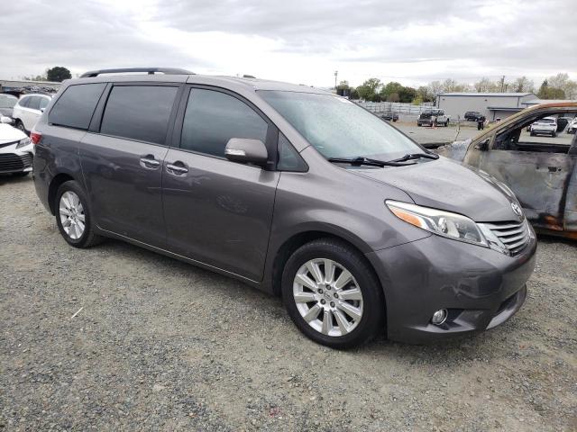 5TDYK3DC3FS593961 - 2015 TOYOTA SIENNA XLE GRAY photo 4