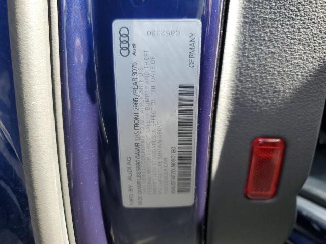 WAUSFAF20LN090180 - 2020 AUDI S7 PRESTIGE BLUE photo 13