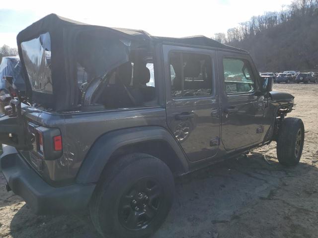 1C4HJXDN0MW568542 - 2021 JEEP WRANGLER U SPORT Сұр фото 3