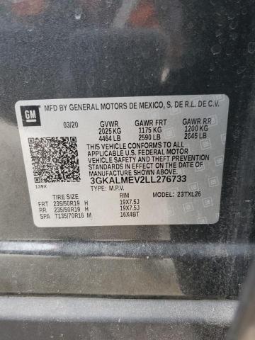 3GKALMEV2LL276733 - 2020 GMC TERRAIN SLE GRAY photo 13