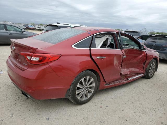 5NPE34AF2HH469452 - 2017 HYUNDAI SONATA SPORT RED photo 3