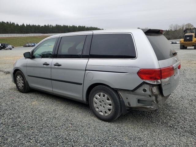 5FNRL3H2XAB014495 - 2010 HONDA ODYSSEY LX SILVER photo 2