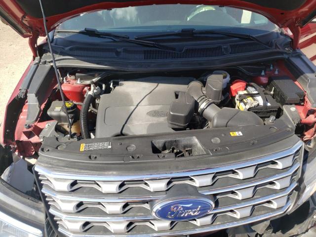 1FM5K8F85HGD50699 - 2017 FORD EXPLORER LIMITED RED photo 12