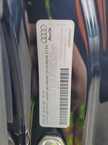 WAUVGAFH3BN007113 - 2011 AUDI S5 PRESTIGE BLUE photo 12