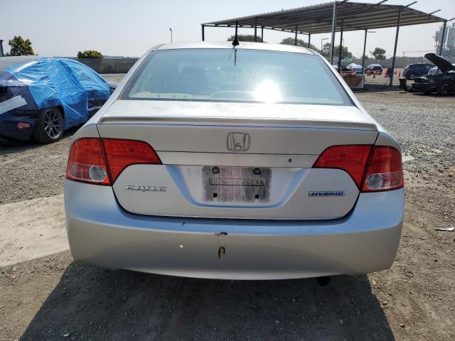 JHMFA36246S028946 - 2006 HONDA CIVIC HYBRID SILVER photo 6