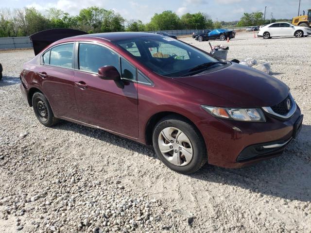 2HGFB2F55DH532155 - 2013 HONDA CIVIC LX BURGUNDY photo 4