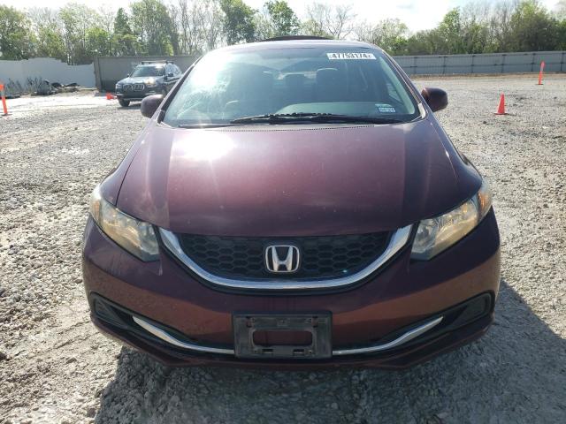 2HGFB2F55DH532155 - 2013 HONDA CIVIC LX BURGUNDY photo 5