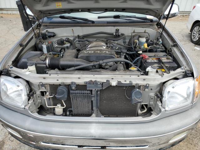 5TBRT34172S298882 - 2002 TOYOTA TUNDRA ACCESS CAB ნაცრისფერი ფოტო 11