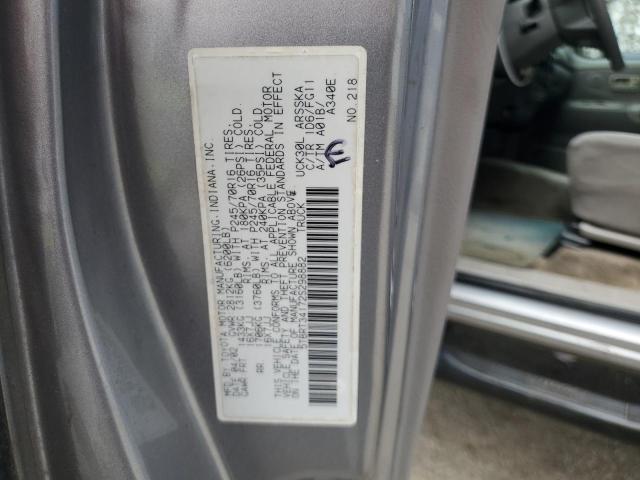 5TBRT34172S298882 - 2002 TOYOTA TUNDRA ACCESS CAB ნაცრისფერი ფოტო 12