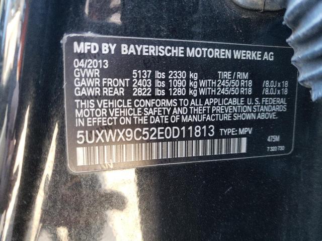 5UXWX9C52E0D11813 - 2014 BMW X3 XDRIVE28I BLACK photo 13