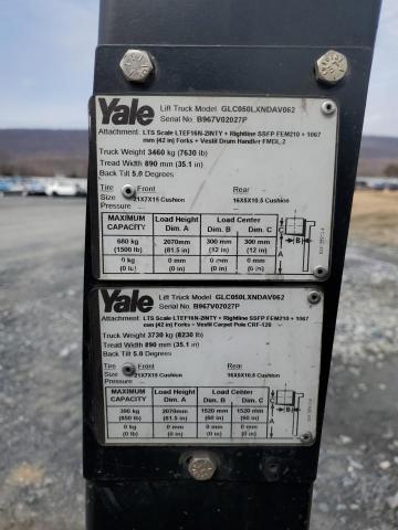 B967V02027P - 2016 YALE FORKLIFT YELLOW photo 10