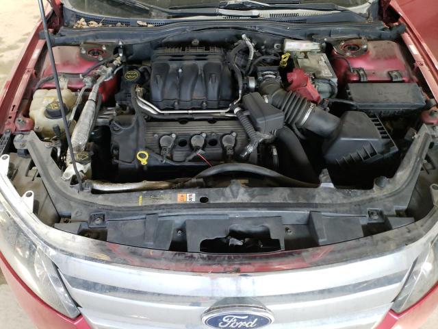 3FAHP0HGXAR280095 - 2010 FORD FUSION SE RED photo 11