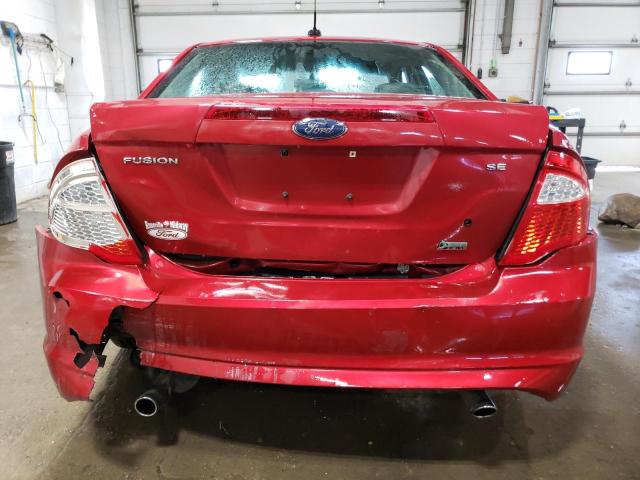 3FAHP0HGXAR280095 - 2010 FORD FUSION SE RED photo 6