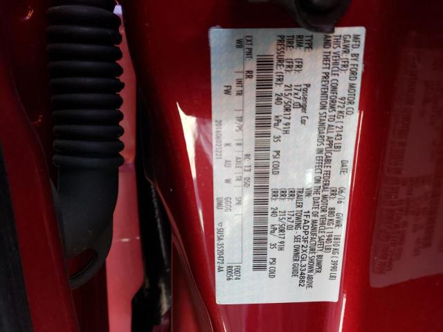 1FADP3F2XGL334882 - 2016 FORD FOCUS SE RED photo 12