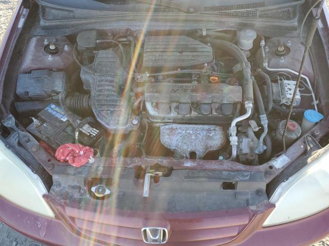 2HGES26792H582129 - 2002 HONDA CIVIC EX MAROON photo 11