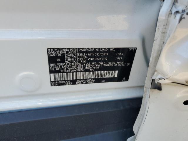 2T3A1RFV8MW226247 - 2021 TOYOTA RAV4 XLE PREMIUM WHITE photo 14