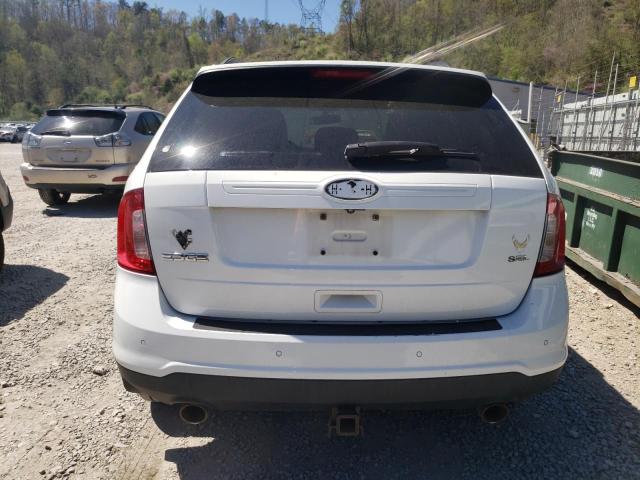 2FMDK3JCXEBA77613 - 2014 FORD EDGE SEL WHITE photo 6