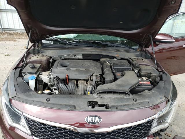 5XXGT4L37GG026039 - 2016 KIA OPTIMA LX BURGUNDY photo 7