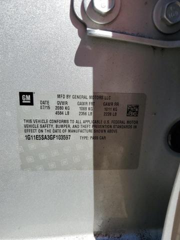 1G11E5SA3GF103597 - 2016 CHEVROLET MALIBU LIM LTZ 银色 照片 12