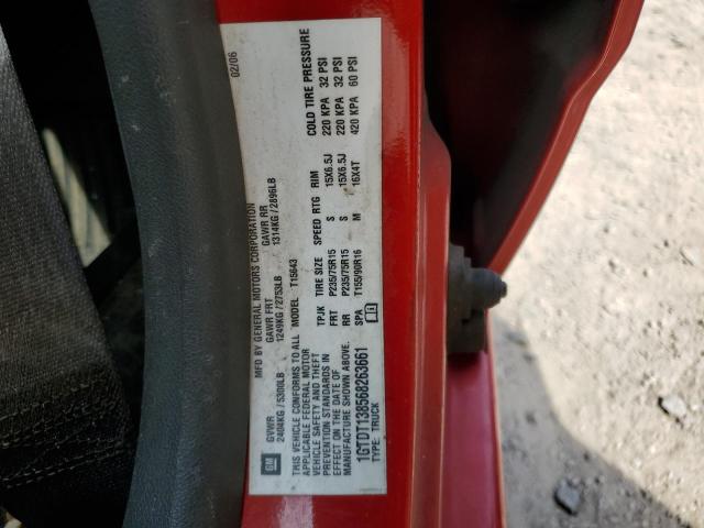 1GTDT138568263661 - 2006 GMC CANYON RED photo 13