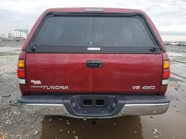 5TBBT4413YS011666 - 2000 TOYOTA TUNDRA ACCESS CAB წითელი ფოტო 6