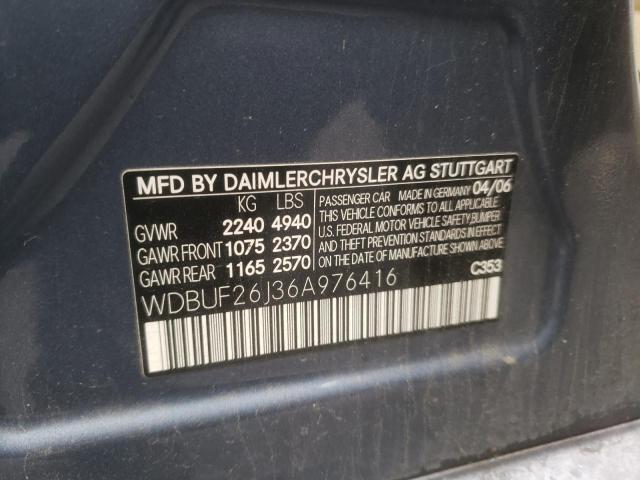 WDBUF26J36A976416 - 2006 MERCEDES-BENZ E 320 CDI BLUE photo 12