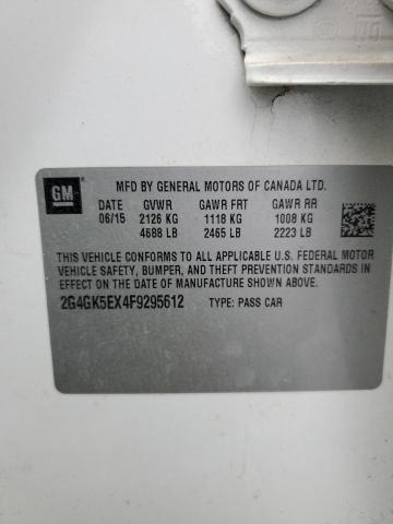 2G4GK5EX4F9295612 - 2015 BUICK REGAL 白色 照片 12