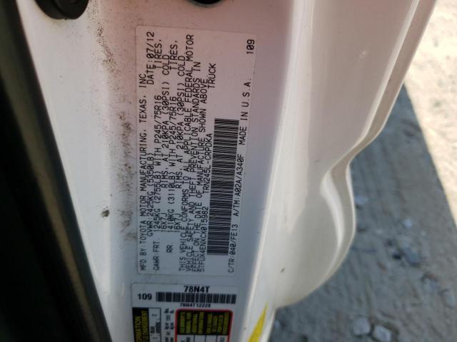 5TFUX4ENXCX015982 - 2012 TOYOTA TACOMA ACCESS CAB 白色 照片 12