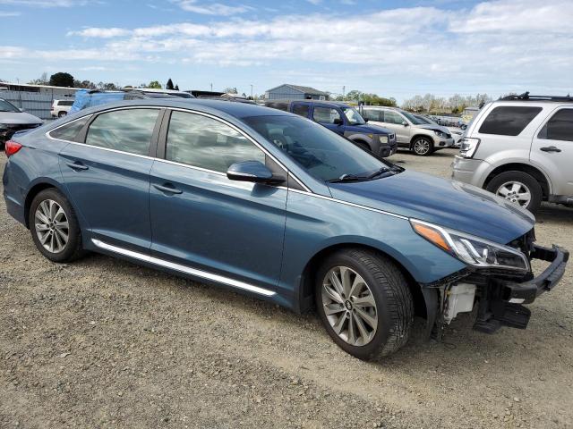 5NPE34AF6HH476906 - 2017 HYUNDAI SONATA SPORT BLUE photo 4