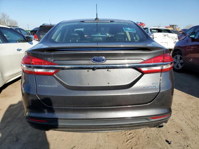 3FA6P0LU6JR124172 - 2018 FORD FUSION SE HYBRID GRAY photo 6