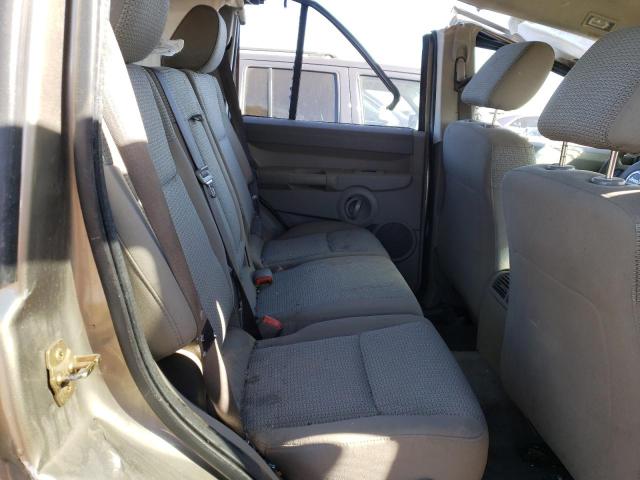 1J8HG48N06C288785 - 2006 JEEP COMMANDER 金色 照片 10