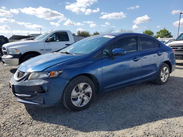 19XFB2F56FE281594 - 2015 HONDA CIVIC LX BLUE photo 1