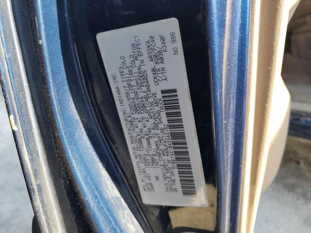 5TBBT44104S444162 - 2004 TOYOTA TUNDRA ACCESS CAB SR5 BLUE photo 12