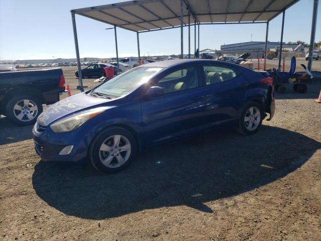 KMHDH4AE0DU568755 - 2013 HYUNDAI ELANTRA GLS BLUE photo 1