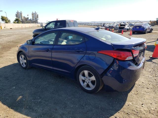 KMHDH4AE0DU568755 - 2013 HYUNDAI ELANTRA GLS BLUE photo 2