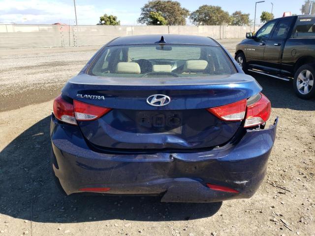 KMHDH4AE0DU568755 - 2013 HYUNDAI ELANTRA GLS BLUE photo 6