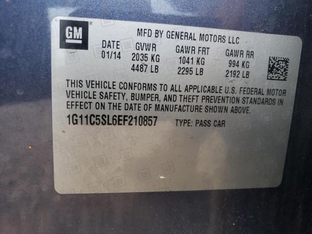 1G11C5SL6EF210857 - 2014 CHEVROLET MALIBU 1LT 石墨色 照片 12