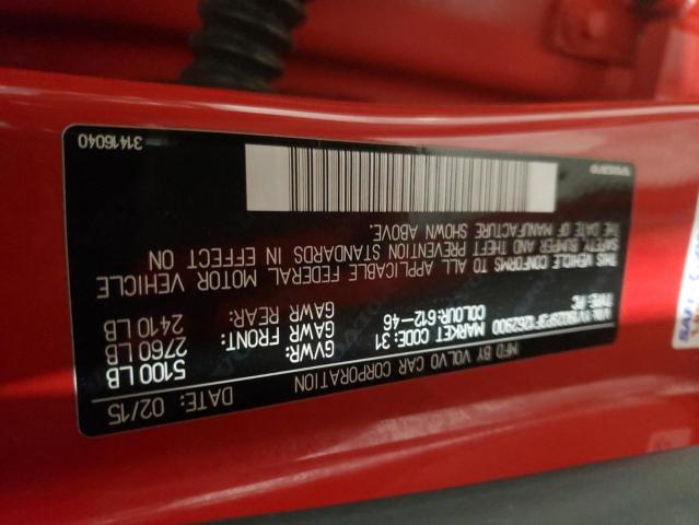 YV1902SP3F1262900 - 2015 VOLVO V60 R DESIGN RED photo 12