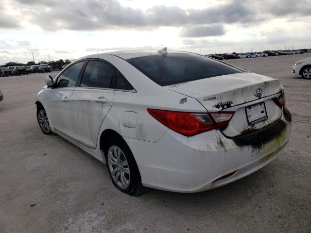 5NPEB4AC6BH190845 - 2011 HYUNDAI SONATA GLS WHITE photo 3