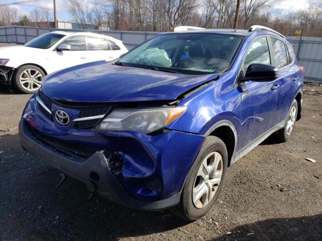 2T3BFREV5FW363236 - 2015 TOYOTA RAV4 LE BLUE photo 1