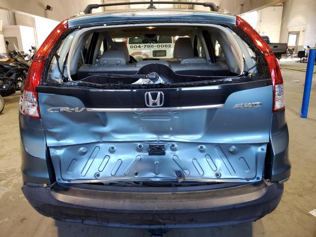 2HKRM4H77EH686469 - 2014 HONDA CR-V EXL BLUE photo 6