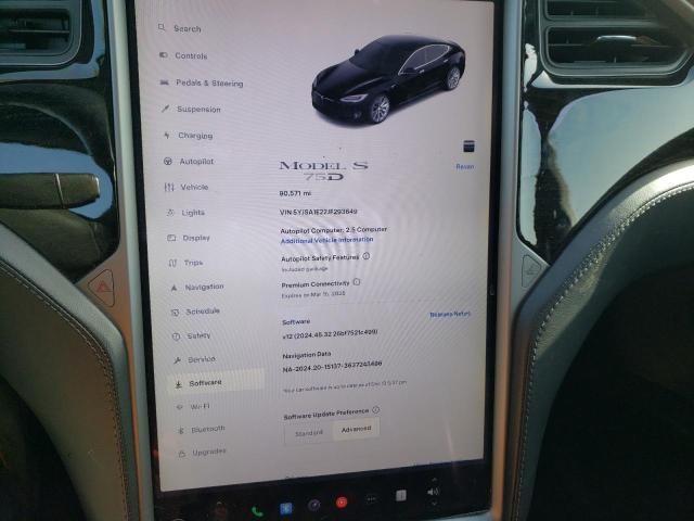 5YJSA1E22JF293649 - 2018 TESLA MODEL S BLACK photo 9