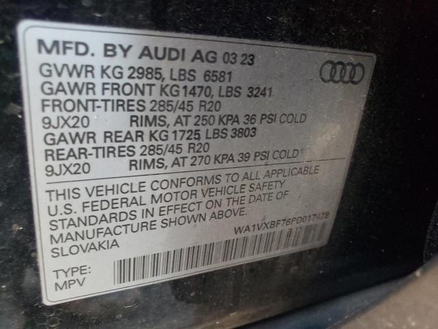 WA1VXBF76PD017478 - 2023 AUDI Q7 PRESTIGE BLACK photo 13