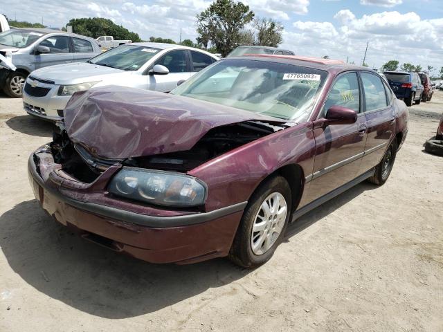 2G1WF52E049219219 - 2004 CHEVROLET IMPALA BURGUNDY photo 1