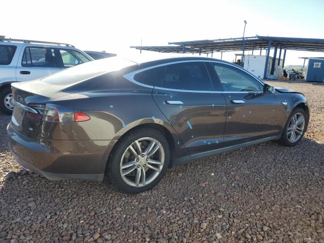 5YJSA1CG0DFP08521 - 2013 TESLA MODEL S BROWN photo 3