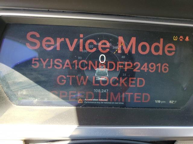 5YJSA1CN6DFP24916 - 2013 TESLA MODEL S Մոխրագույն լուսանկար 9